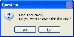 DVD Disc löschen