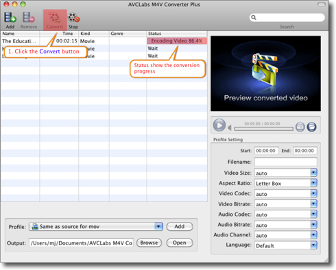 converting drm m4v movies with m4v converter plus mac