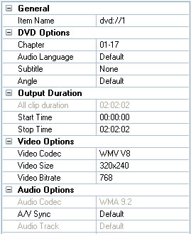 Set output parameters