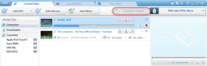 Start encoding videos