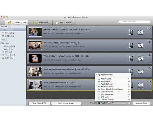 Any Video Converter Ultimate for Mac