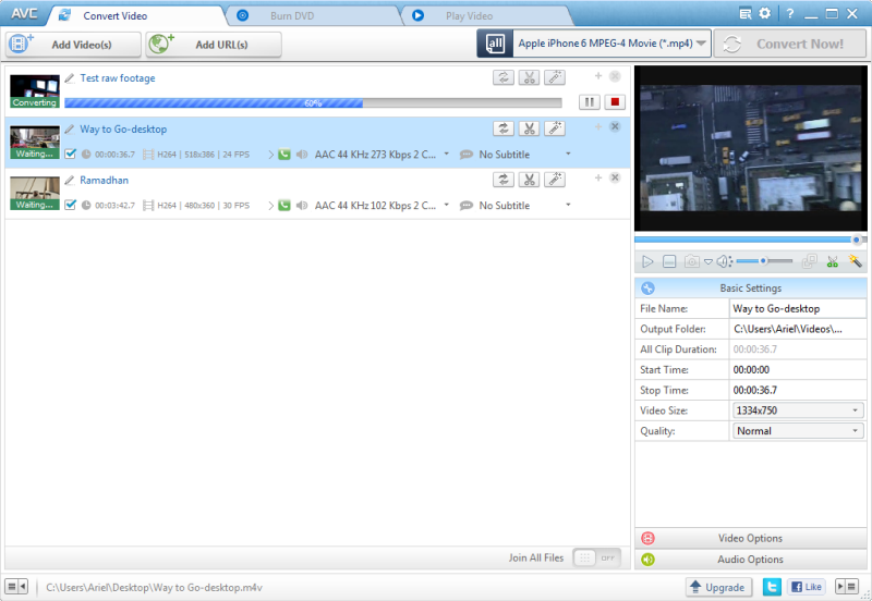 Click to view Latest Any Video Converter Freeware(2) 5.7.3 screenshot