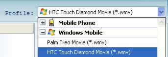 Windows Mobile Video Converter, video to HTC Touch Diamond