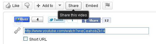 copy youtube link