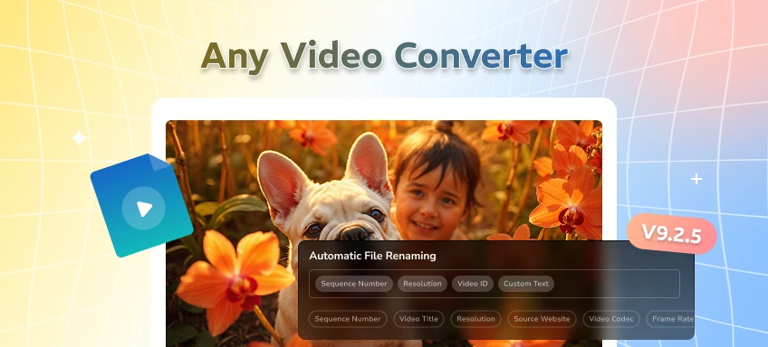 Any Video Converter V9.2.4 supports automatic file renaming for downloads