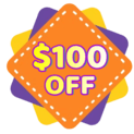 100 dollars off