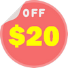 20 dollars off
