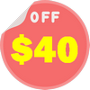 40 dollars off