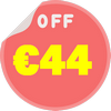 44 eur off