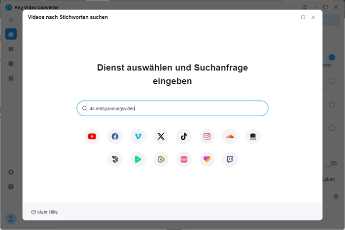 Titel oder Anfrage eingeben