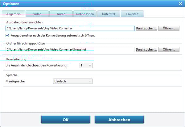 Allgemeine Option