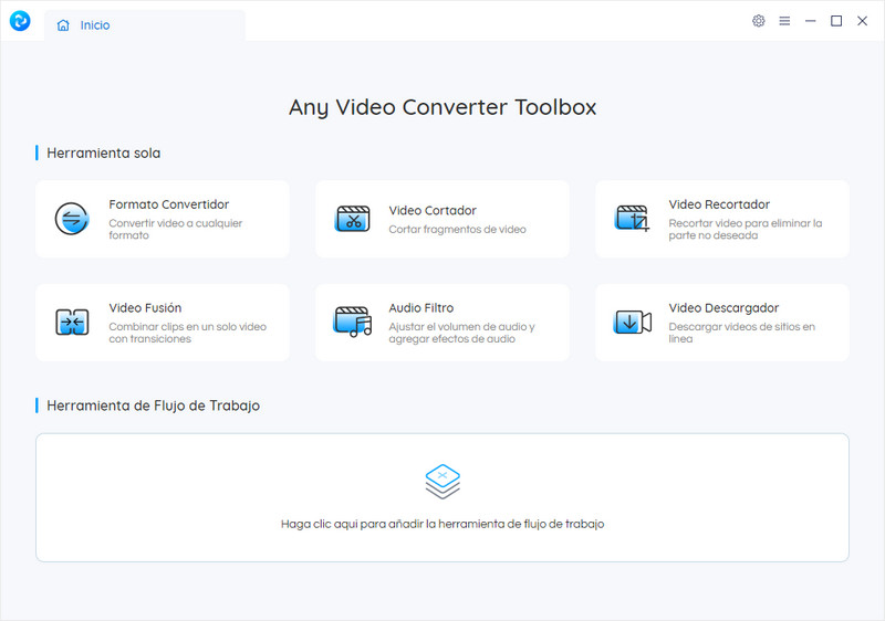 La interfaz principal de Any Video Converter