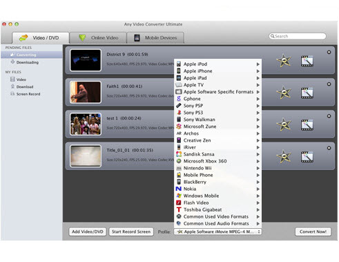 Any Video Converter Ultimate pour Mac