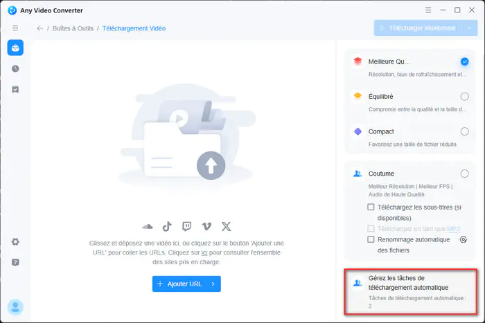 Gérer les tâches de téléchargement automatique