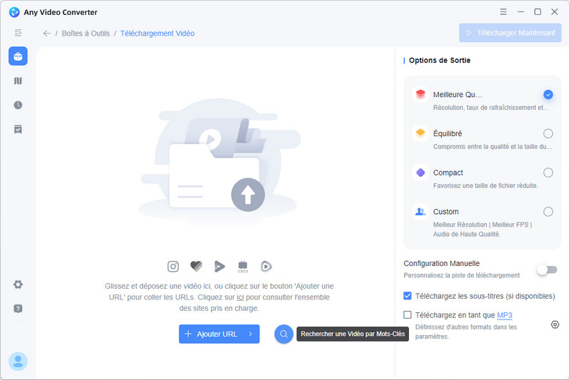 Ajouter URL de la vidéo