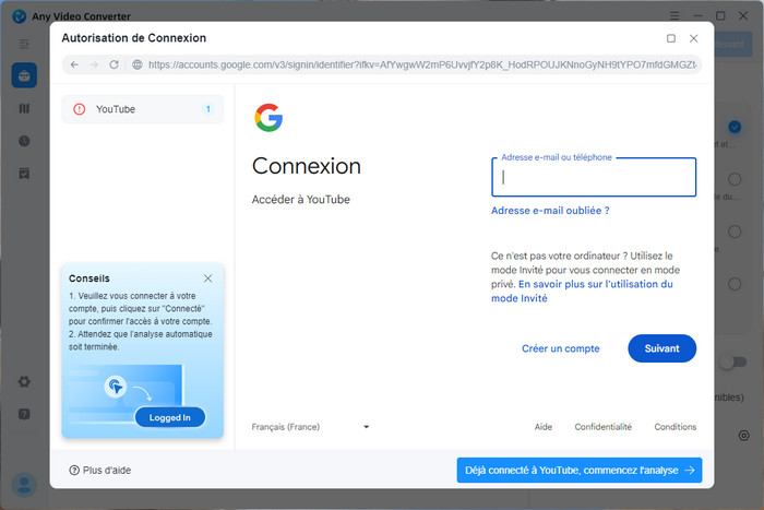 Autoriser la connexion
