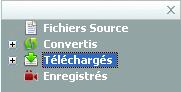 conversion, téléchargement, enregistrement complétés