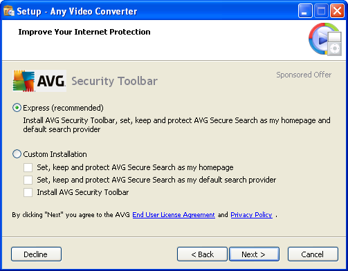 Install AVG Toolbar