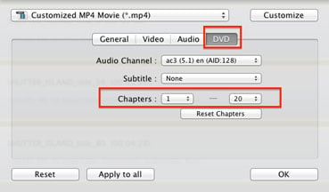 Select chapter to convert instead of the whole DVD