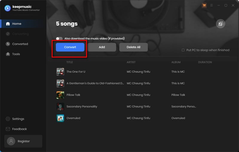 keepmusic youtube music converter