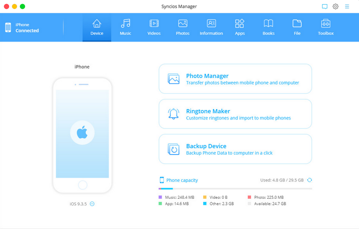 syncios transfer tool