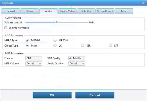 audio option