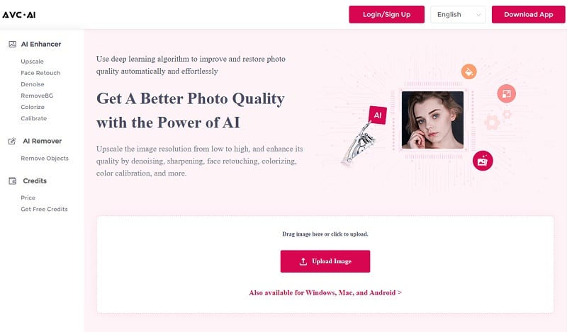 use avc.ai to remove watermark on photo