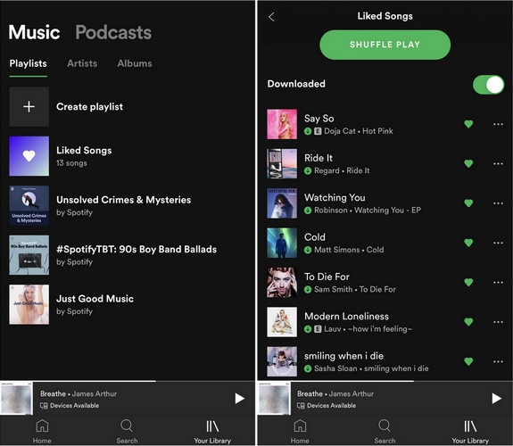 download spotify music to iphone