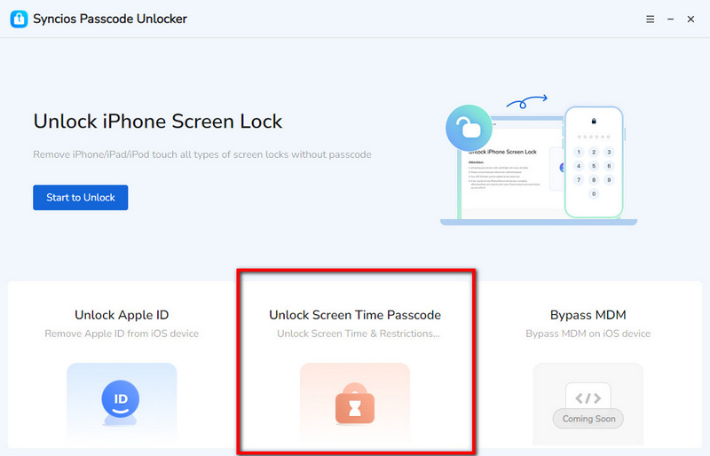select to unlock iPhone