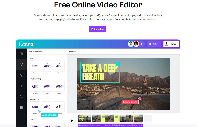 canva online free video editor