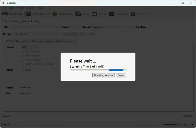 scan dvd on handbrake for windows