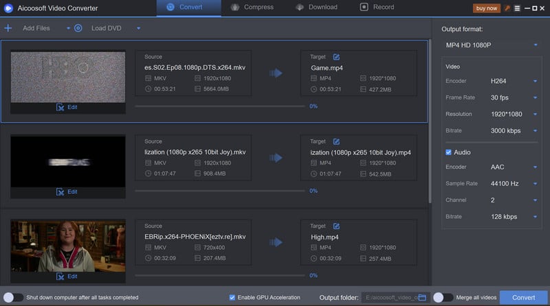 convert mkv to mp4 with aicoosoft