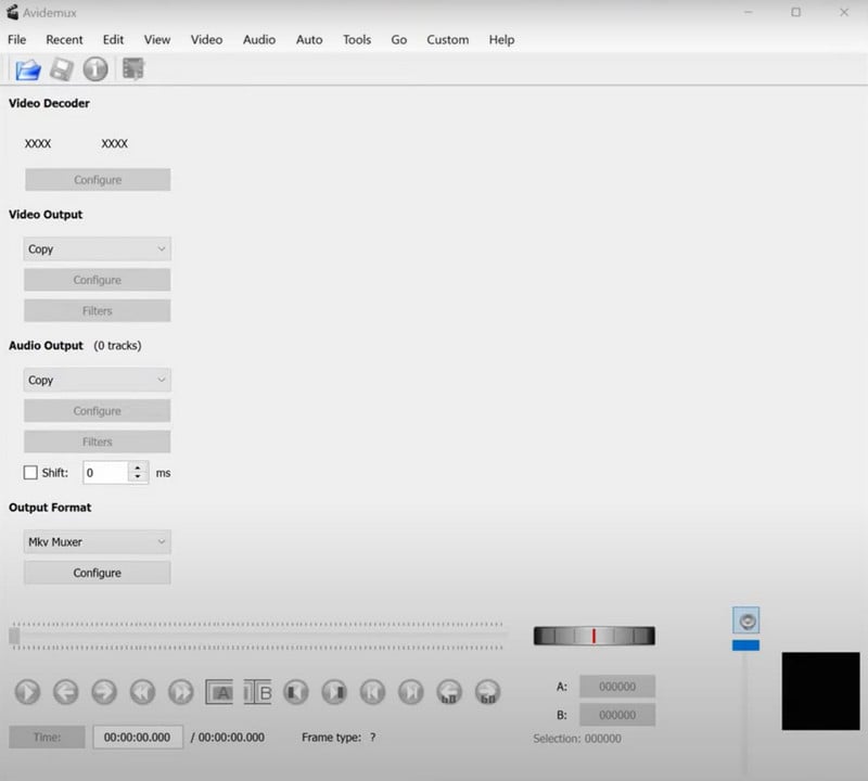 convert mkv to mp4 with avidemux