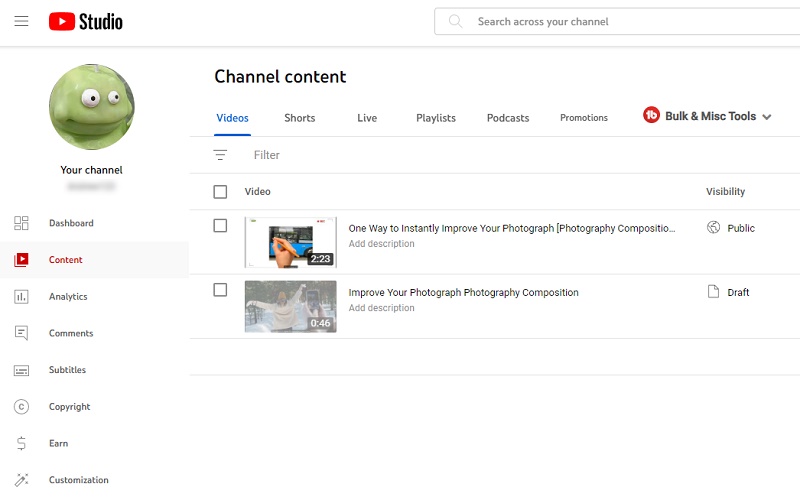 select a video