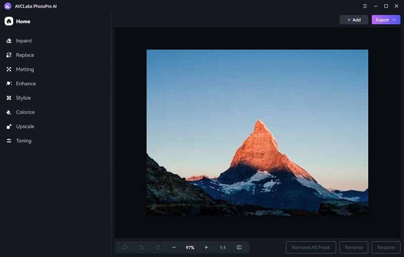 avclabs photopro ai main interface