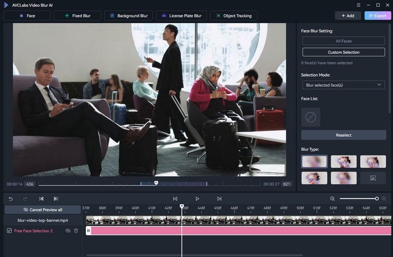 blur video main interface