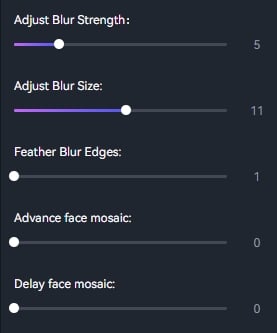 adjust blur strength