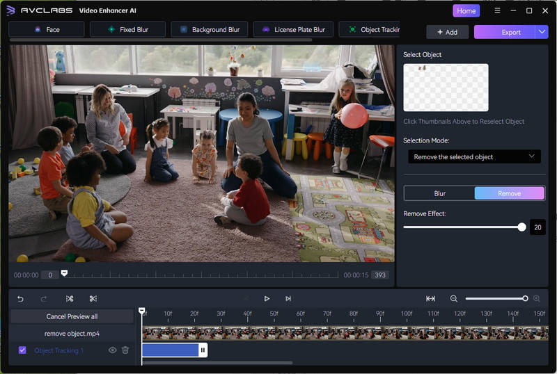 avclabs video enhancer ai video object remover