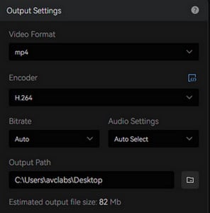 stabilization outputsettings