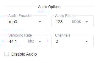 audio options