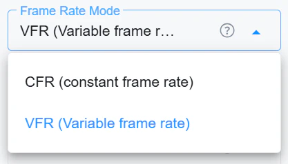 frame rate mode