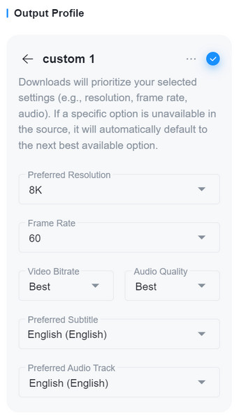 choose audio quality