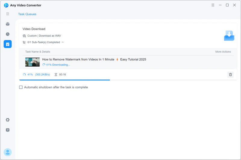 convert youtube to wav
