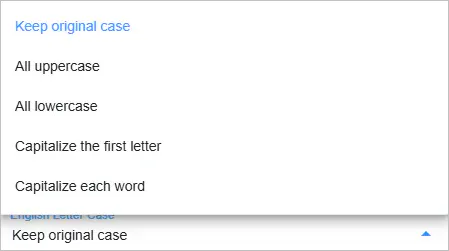 letter case