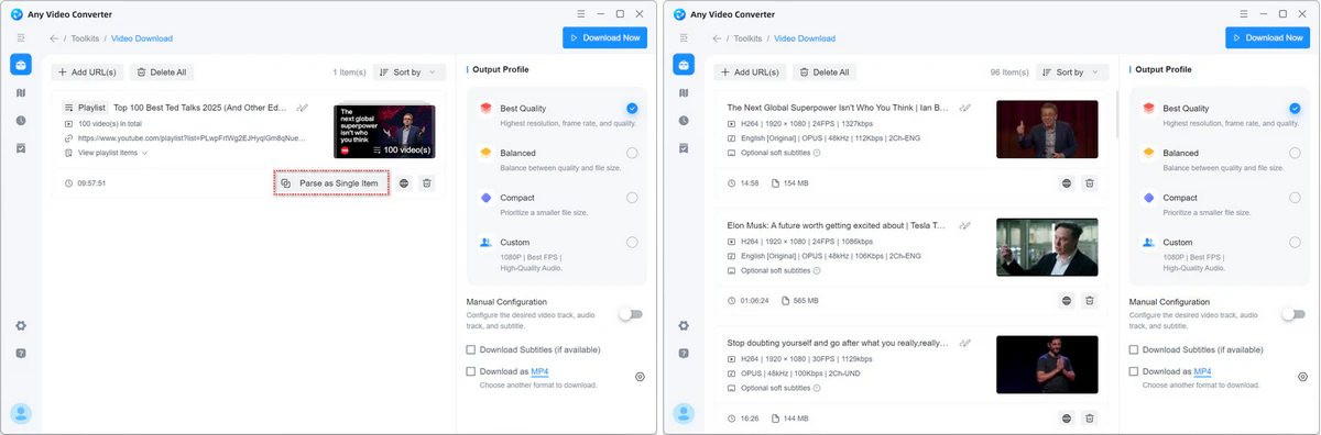 sequential pasing playlist