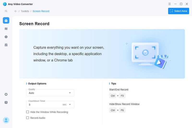 configure recording parameters