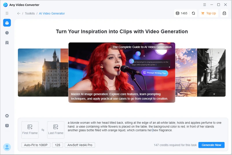 input descriptive generation text