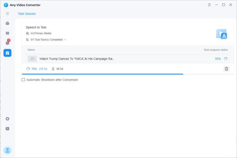 convert audio to text