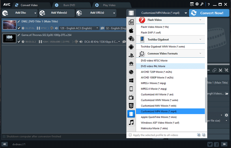 output profile