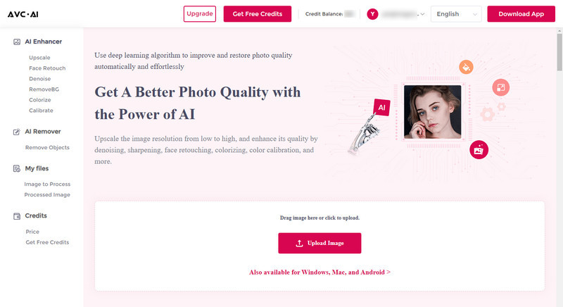 avclabs photo enhancer ai online